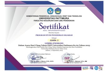 Juara 2 lomba Engrang Dalam acara Dies Natalis Fkip Ke-62 FKIP Universitas Pattimura